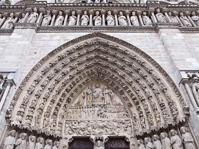 Last Judgement Depicted on Notre Dame Cathedral