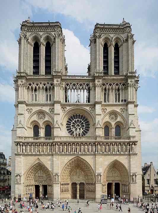 West Facade Towers: Notre Dame Cathedral Paris
